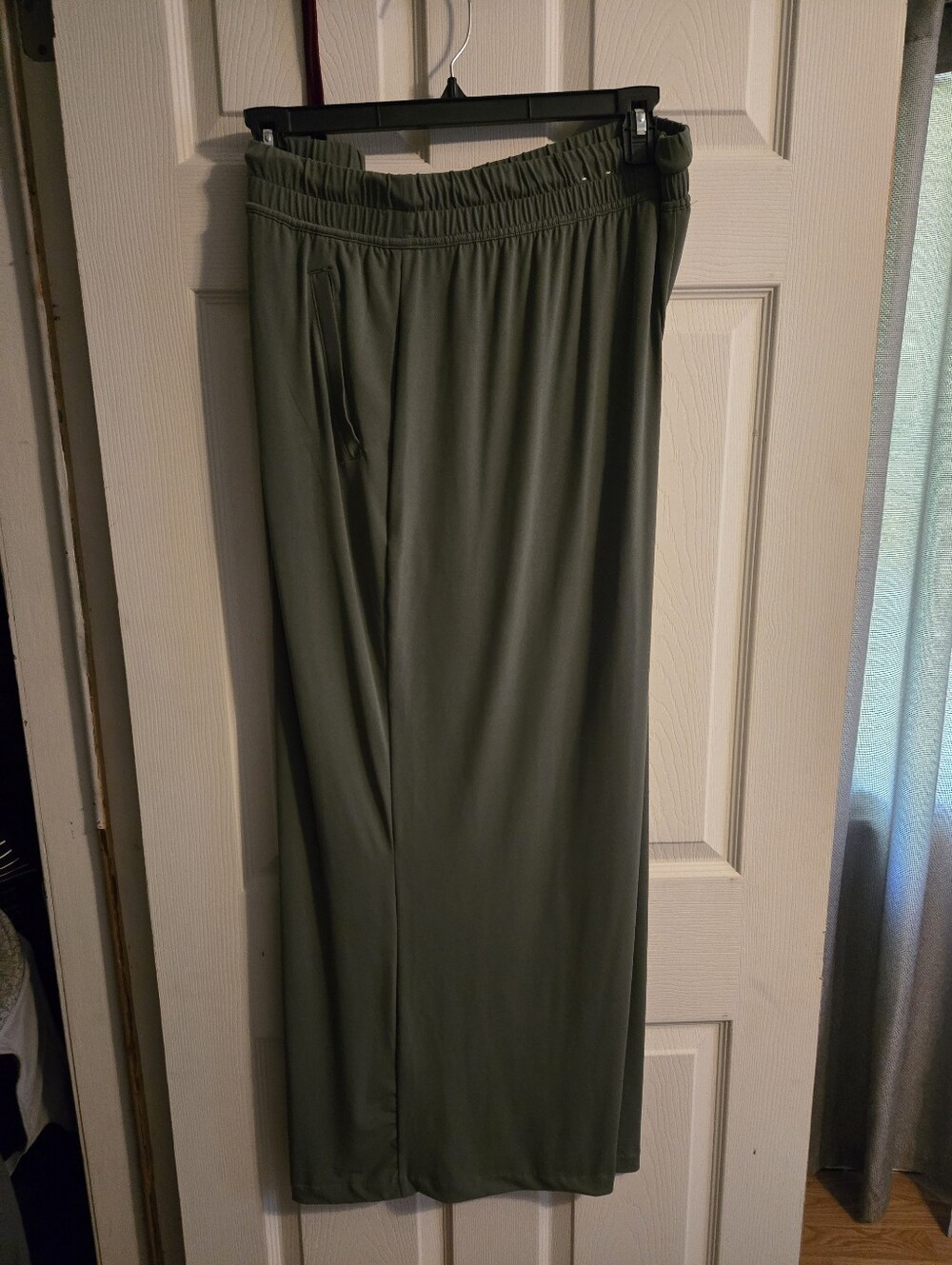 Womens  Relaxed Drawstring Pants - Olive Green